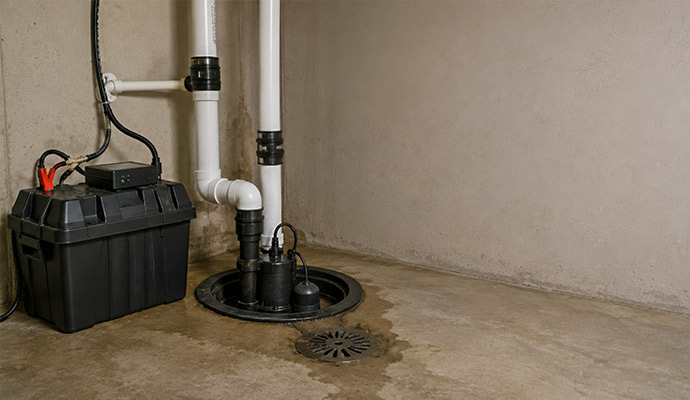 Battery backup for sump pump
