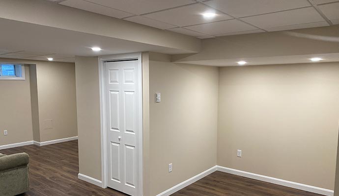 Basement ceiling lighting