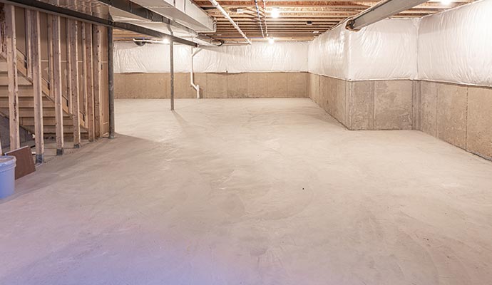 basement flooring on progress