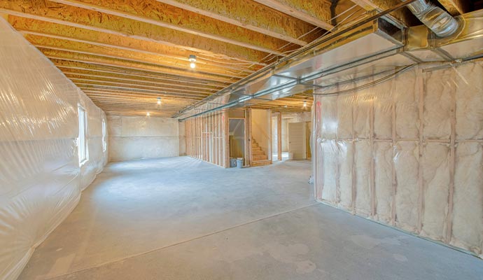 Professional basement insulation