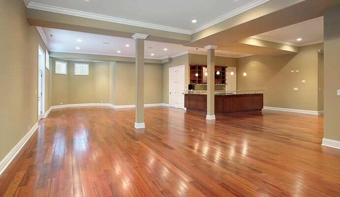 a beautifully organized basement