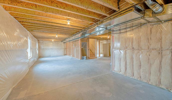 Insulated basement.