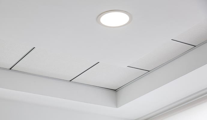 Newly designed basement ceiling