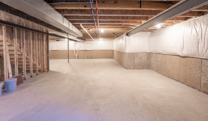 A waterfroofed basement