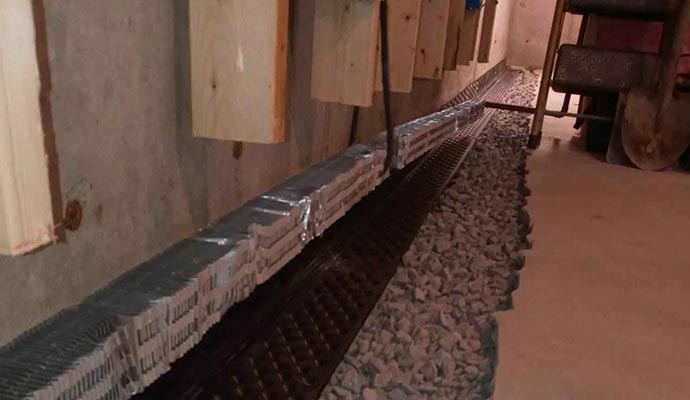 Basement drainage system