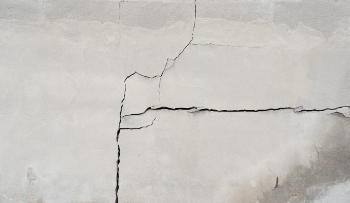 A cracked wall