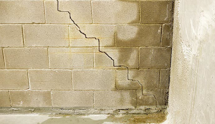 A crack on the wall