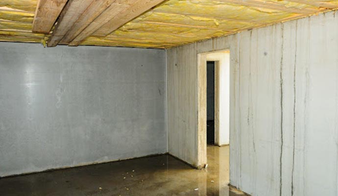 water damage in basement