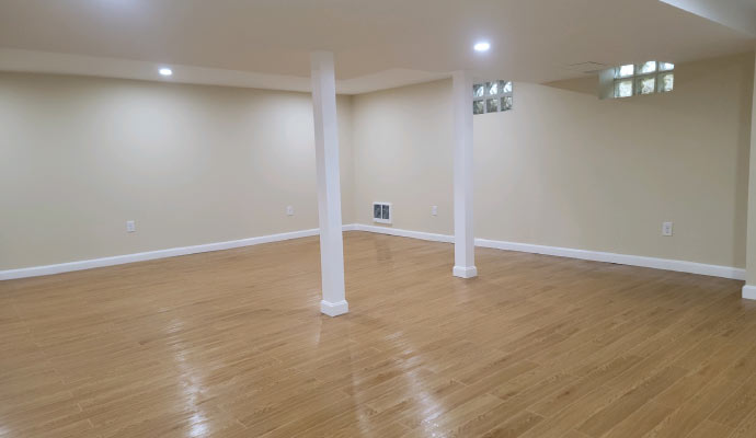 clean and clear basement