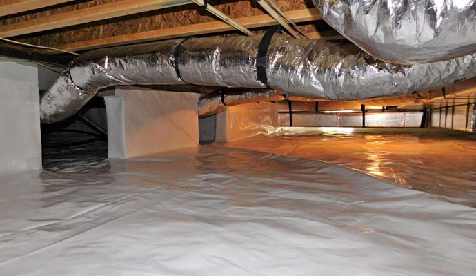 a well-maintained and clean crawl space