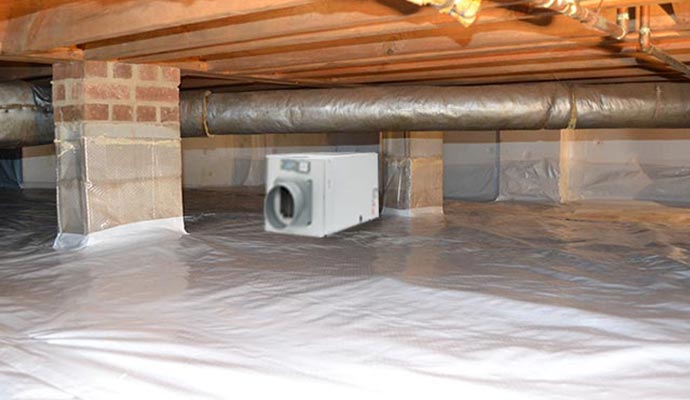 crawl space dehumidifying