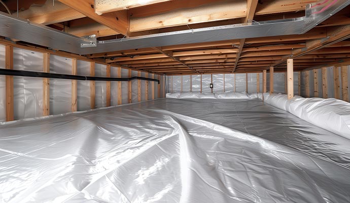 Encapsulated crawl space area