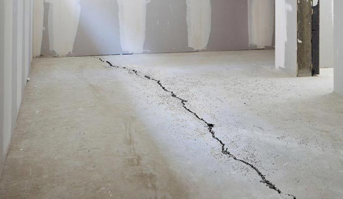 Visible cracks on floor.