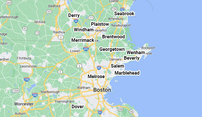 Northeast Basement Solutions Service Area Map