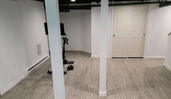 Professional basement finishing