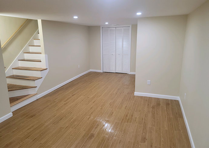 Professionally finished basement