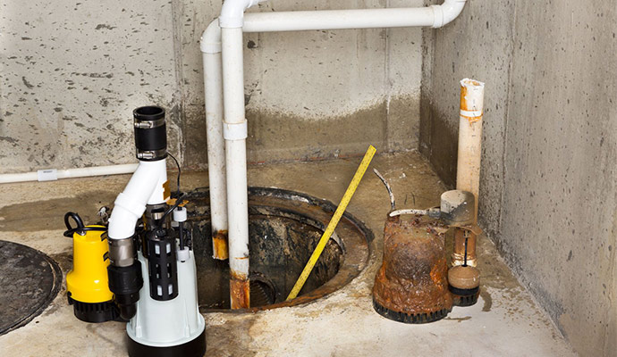 a visualization of sump pump service