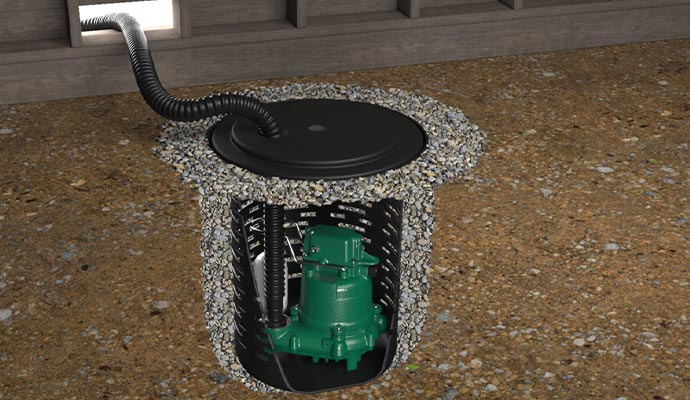 sump pump installation by professional