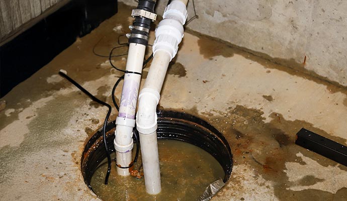 sump pump discharge line